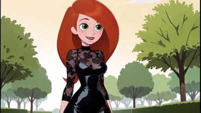 Redhead Cartoon Girl Sexy Black Lingerie Try On Haul Ai